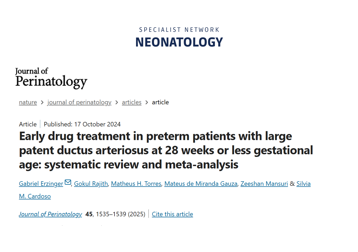 Neonatology